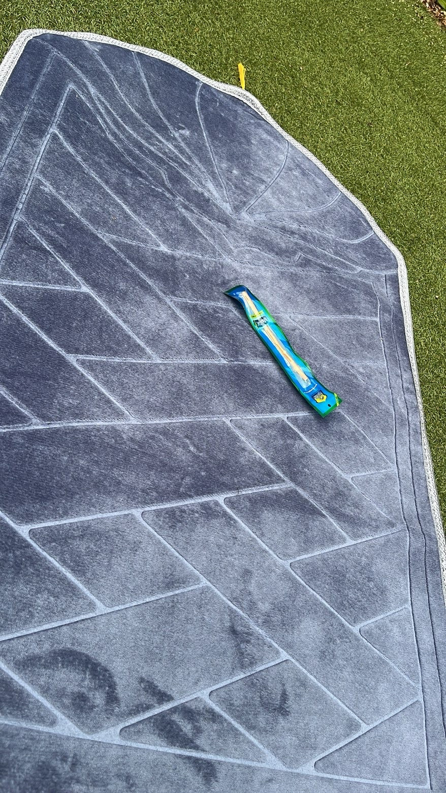 Tapis de prière haut de gamme velours gris - Siwak offert