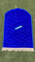 Tapis de prière haut de gamme velours bleu - Siwak offert